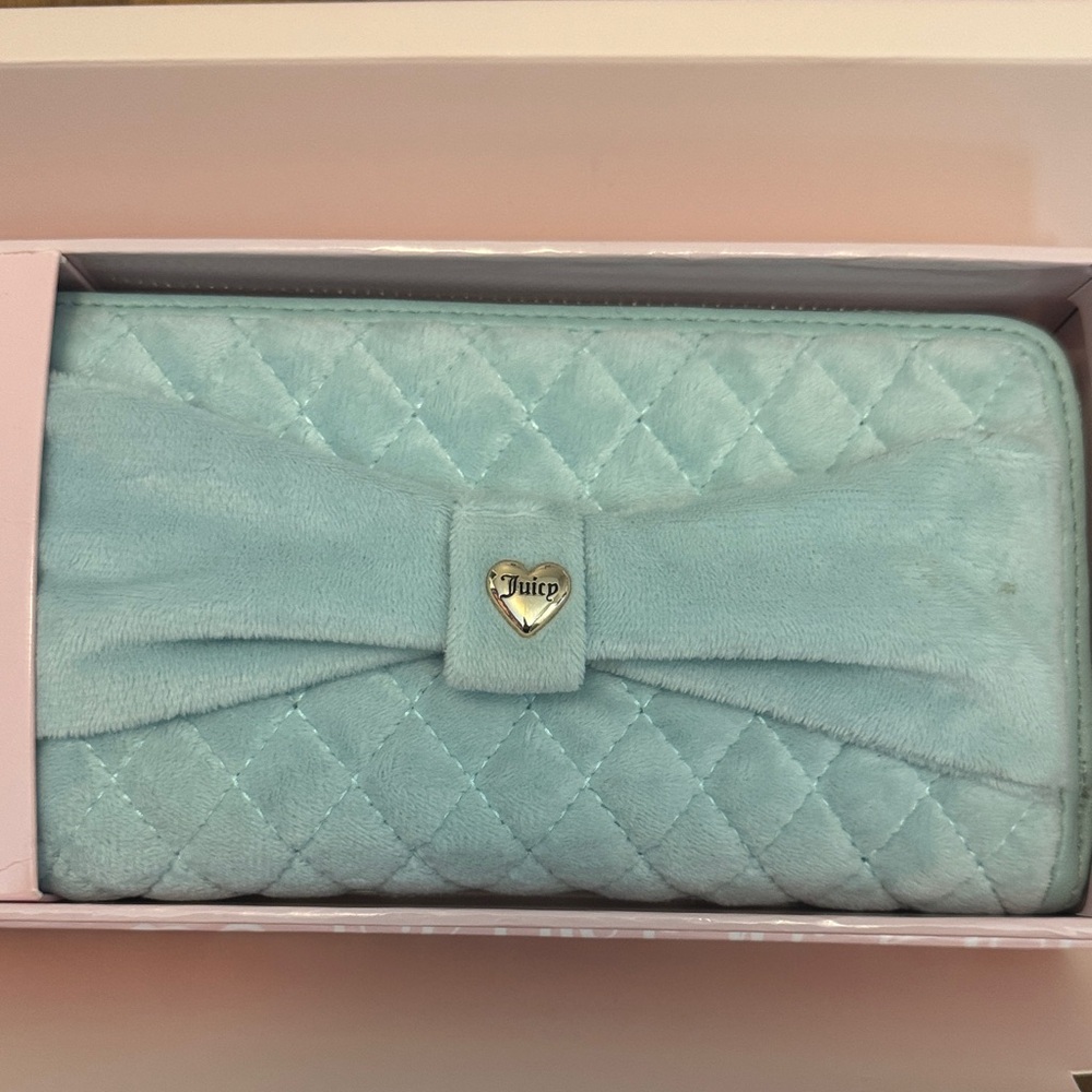 Juicy Couture Sky Blue Quilted Wallet